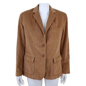 Vintage JBJ Tan Corduroy Long Sleeve Blazer Jacket